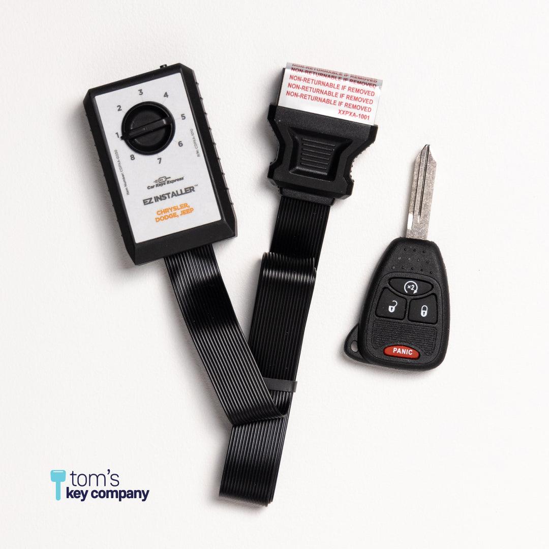 Dodge and Jeep Simple Key Programmer for Key with 4 Buttons Including Remote Start (CDRH-E4RZ0PB-RS-KIT) - Tom's Key Company
