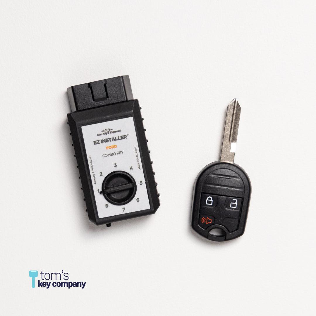 Ultimate Key Bundle DIY Car Key Replacement Kit with SimpleKey™ Programmer & Key By Photo™ Service | Ford and Lincoln with 3 Button Remote Key (FORRK3SK-KBP-UKB)