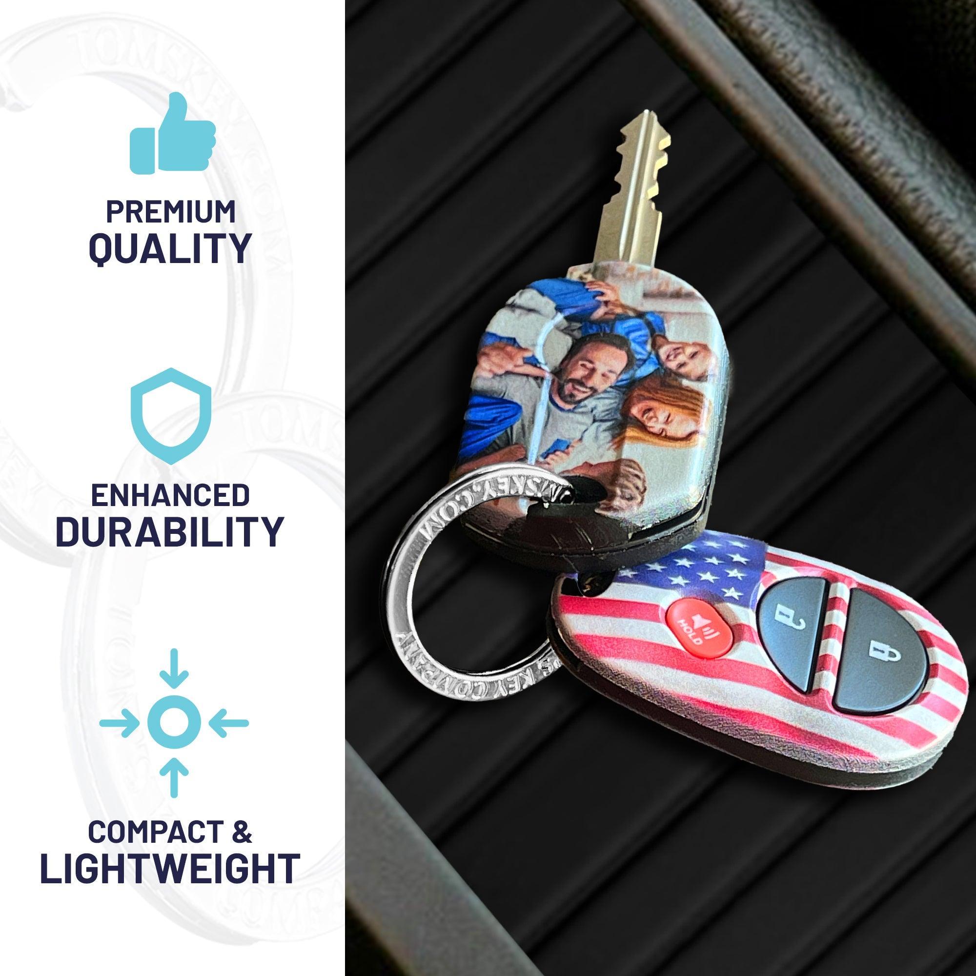 4 Piece Gift Bundle for Car Owners: Magnetic Key Storage Box, Premium Metal Key Rings, Tile Key Finder, Window Breaker & Seatbelt Cutter