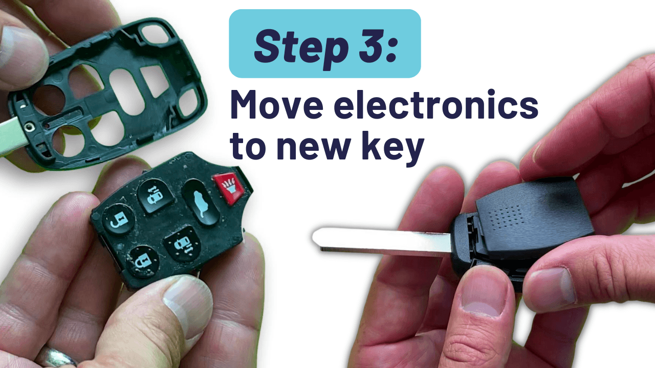 4 Button Honda and Acura Key w/ Remote Fob Repair Kit w/ Key By Photo Cutting Service (HON-REPAIR-DS-82) - Tom's Key Company