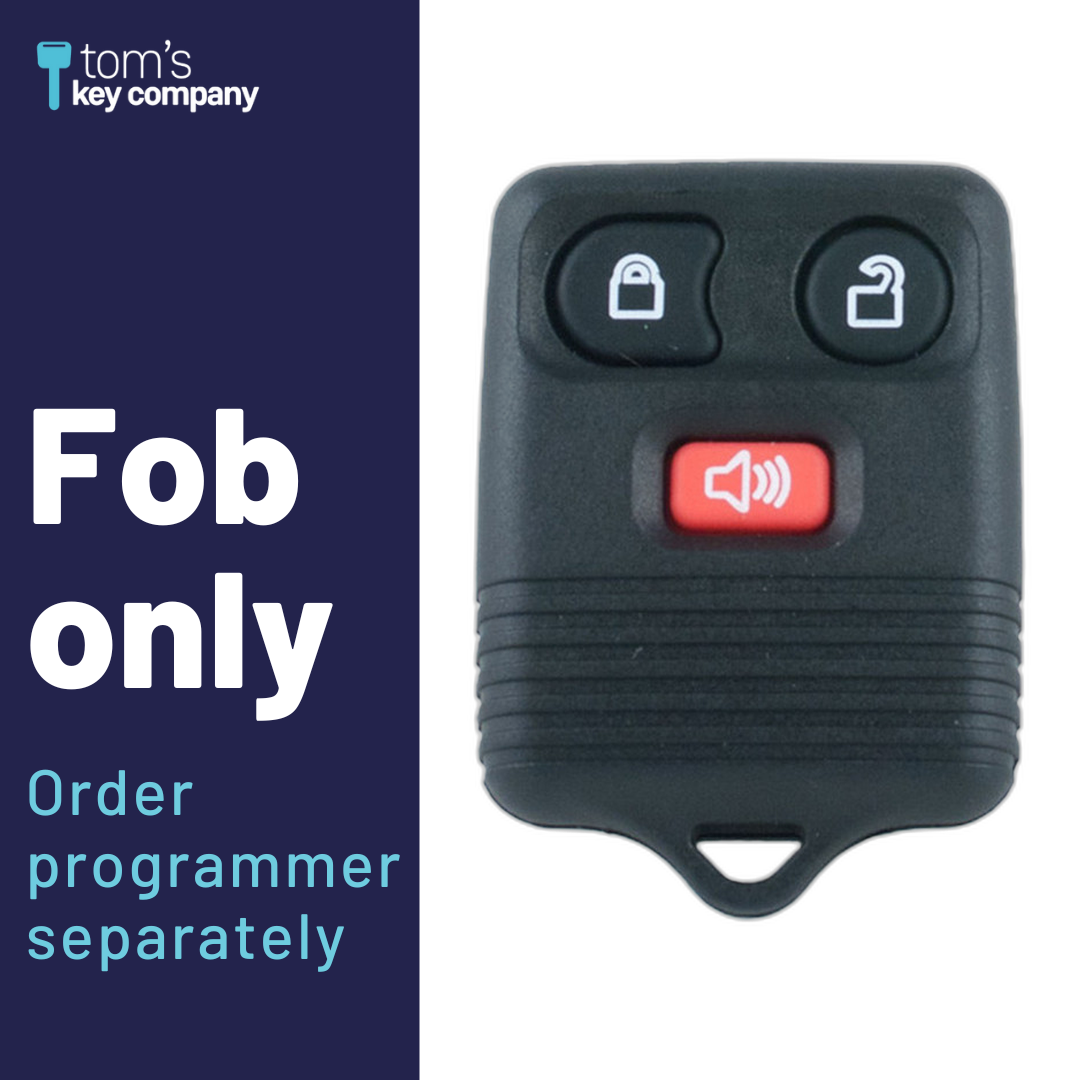 Brand New Aftermarket 3-Button Remote Fob with Lock, Unlock, Panic for Select Ford Vehicles (FOR-3B-DOOR)