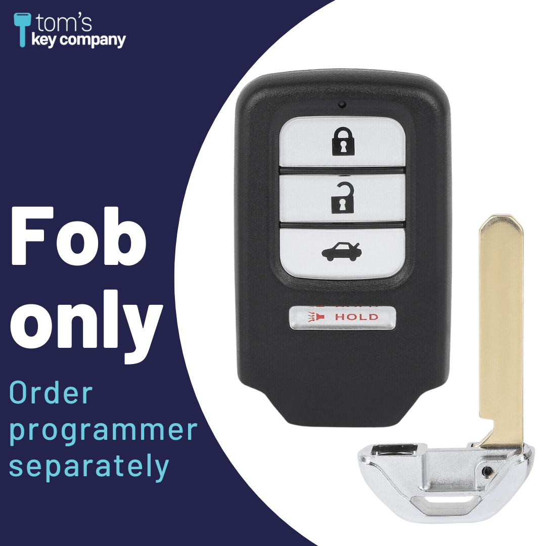 Honda Accord, Civic, & CR-V 4-Button Smart Key with Trunk Release (HONSK-4B-ACJ932HK1210A) - Tom's Key Company