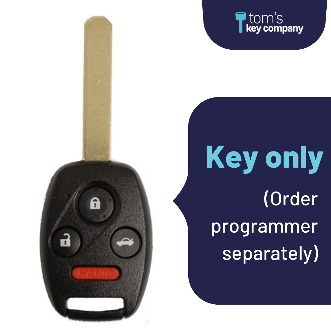 Honda Accord Key and Keyless Entry Remote - 4 Button (HONRK-4B-OUCG8D-380H-A) - Tom's Key Company