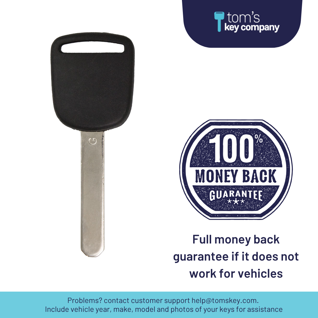 Brand New Aftermarket Transponder Key for Select Honda Vehicles (HONKEY-HO05)