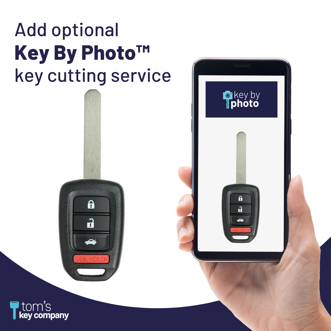 Brand New Aftermarket 4-Button Remote Key with Lock, Unlock, Trunk, Panic for Select Honda Vehicles (HONKEY-MLBHLIK6-1T-A-4B)
