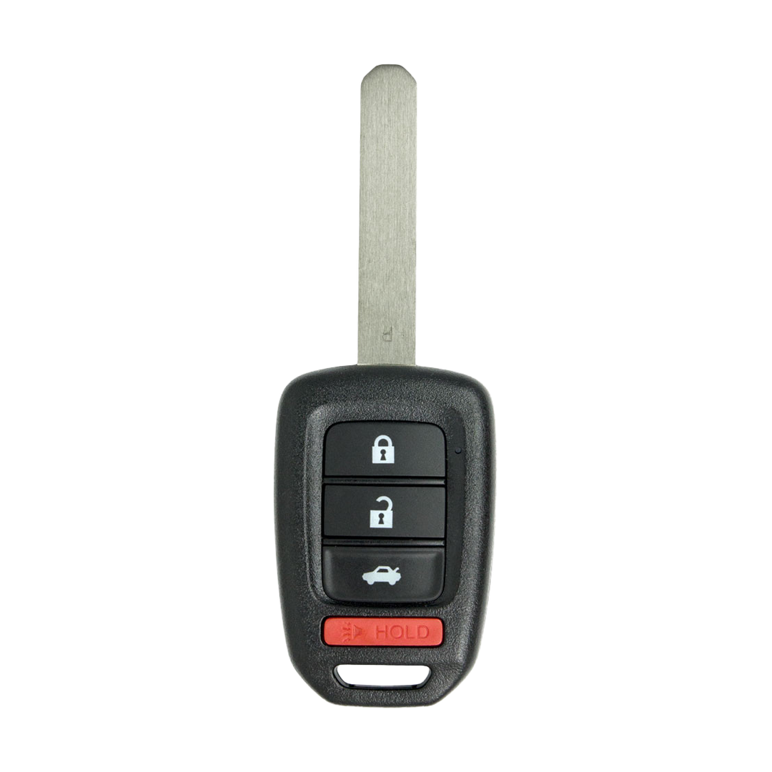 Brand New Aftermarket 4-Button Remote Key with Lock, Unlock, Trunk, Panic for Select Honda Vehicles (HONKEY-MLBHLIK6-1T-A-4B)