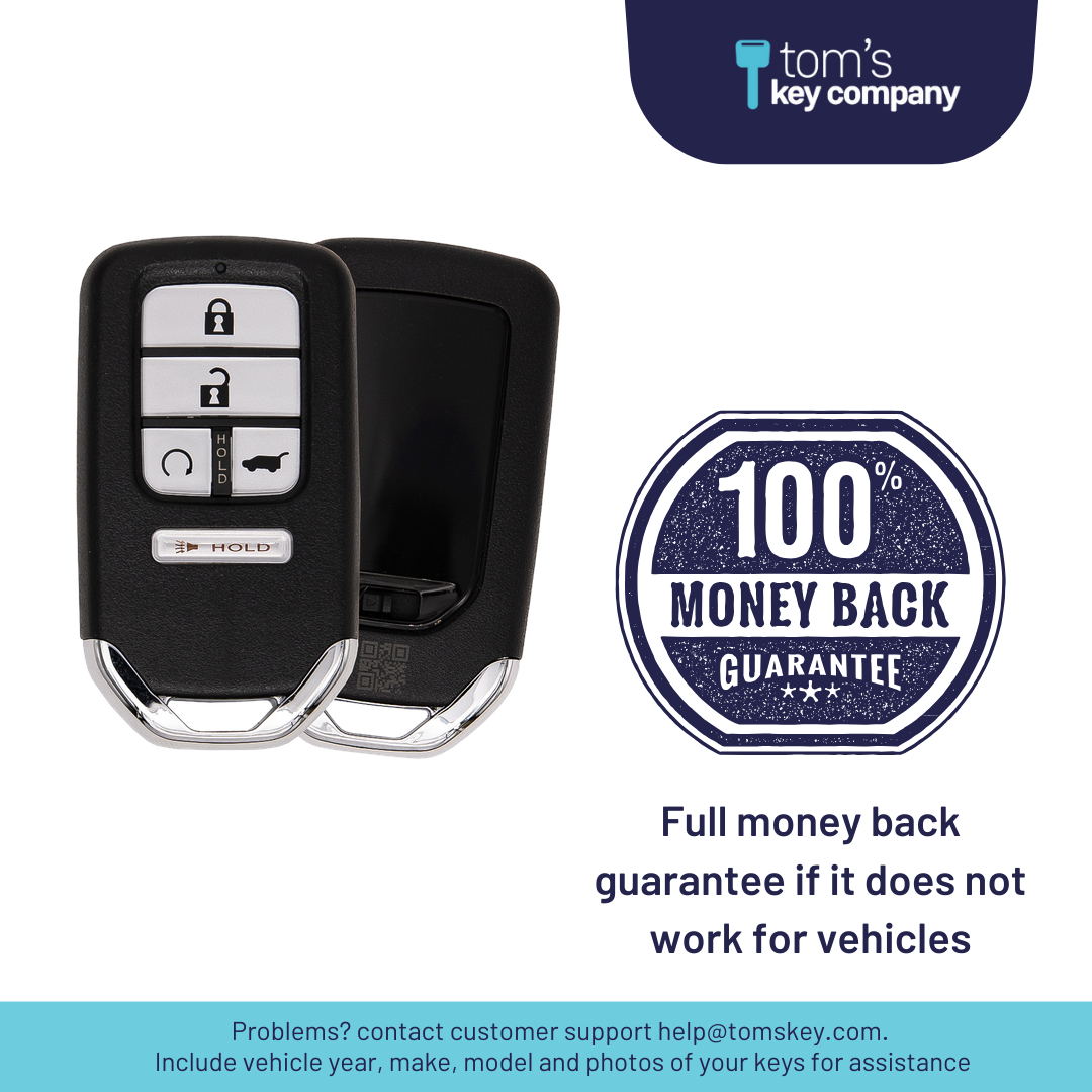 Ultimate Smart Key Bundle with Programming Tool, Aftermarket 5-Button Smart Key Fob and Key By Photo for Select Honda Vehicles (HONSK-5B-514-K-UKB)