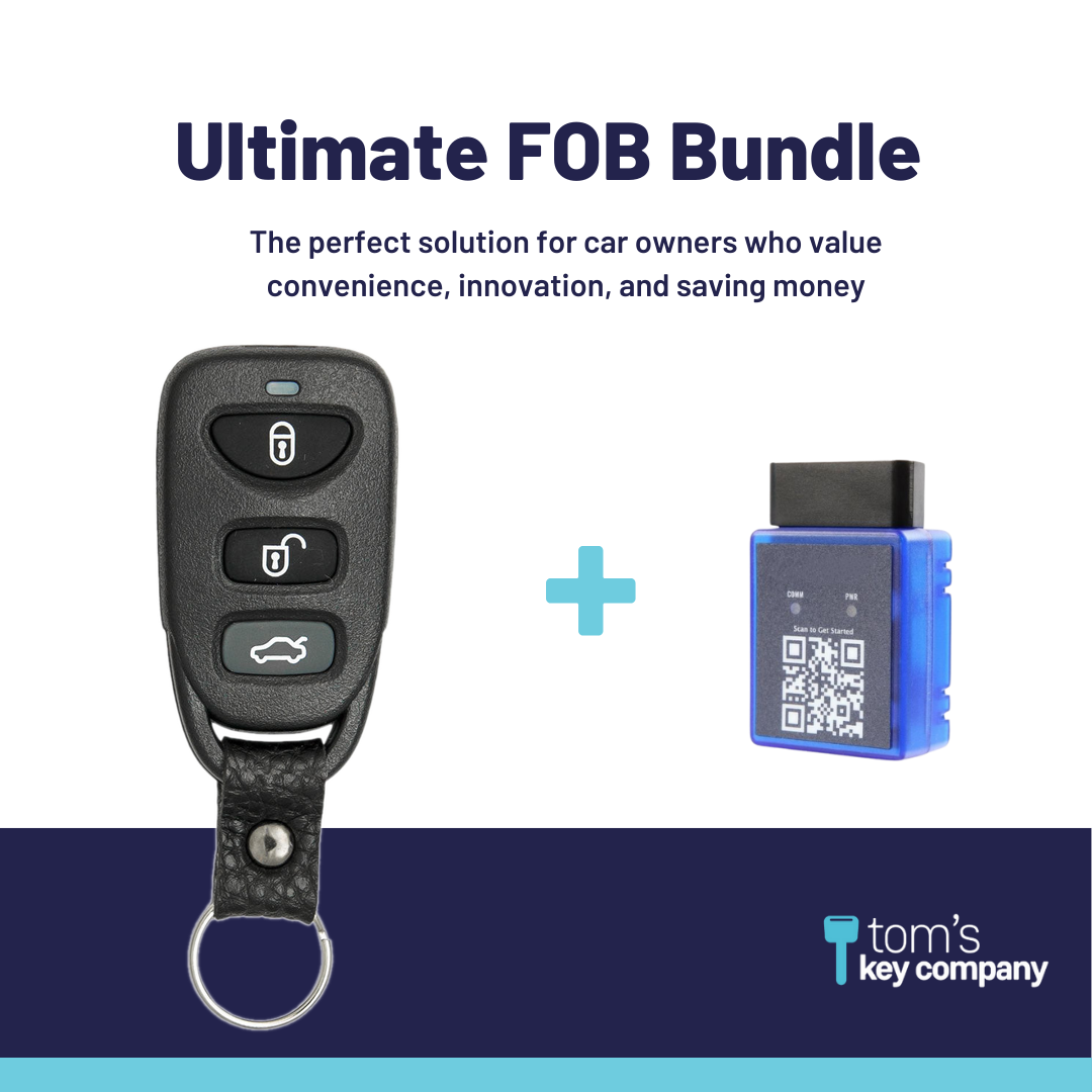 Ultimate Remote FOB Bundle with Programming Tool and Aftermarket 4 Button Remote FOB for Select Hyundai and Kia Vehicles (HYUFOB-4B-TR-200-K-UKB)