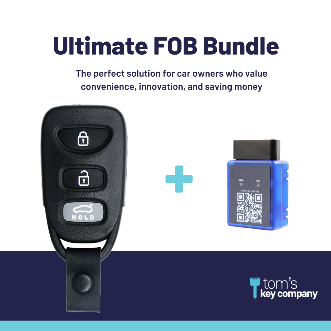 Ultimate Remote FOB Bundle with Programming Tool and Refurbished 4 Button Remote FOB for Select Hyundai Vehicles (HYUFOB-4B-TR-236-RC-K-UKB)