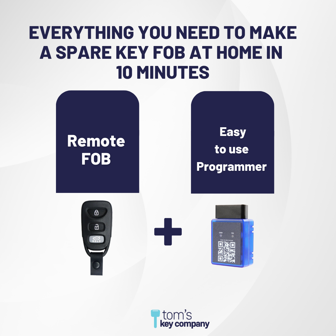 Ultimate Remote FOB Bundle with Programming Tool and Refurbished 4 Button Remote FOB for Select Hyundai Vehicles (HYUFOB-4B-TR-236-RC-K-UKB)