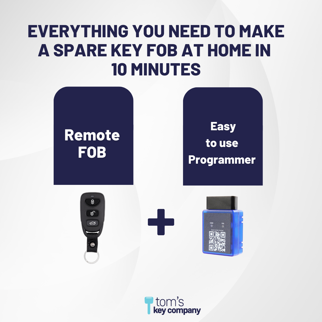 Ultimate Remote FOB Bundle with Programming Tool and Aftermarket 4 Button Remote FOB for Select Kia Vehicles (KIAFOB-4B-TR-136-K-UKB)