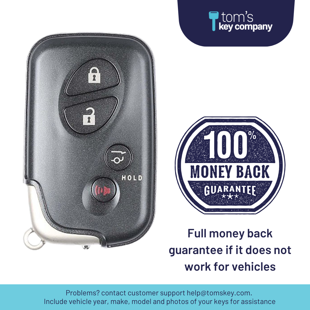 Ultimate Smart Key Bundle with Programming Tool, Aftermarket 4-Button Smart Key Fob and Key By Photo for Select Lexus Vehicles (LEXSK-4B-HR-41-K-UKB)