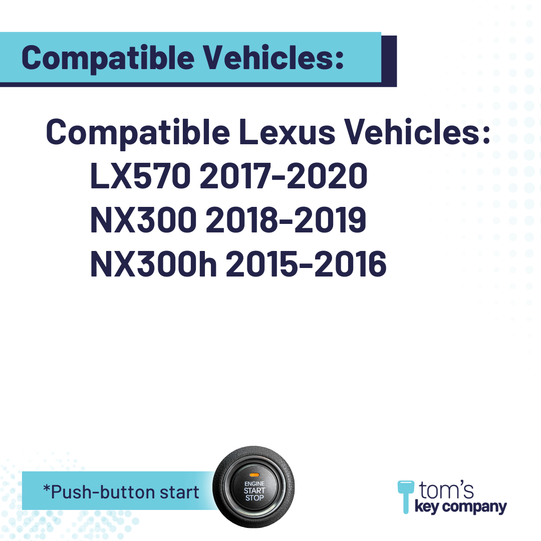 Ultimate Smart Key Bundle with Programming Tool, Aftermarket 4-Button Smart Key Fob and Key By Photo for Select Lexus Vehicles (LEXSK-4B-TR-43-K-UKB)