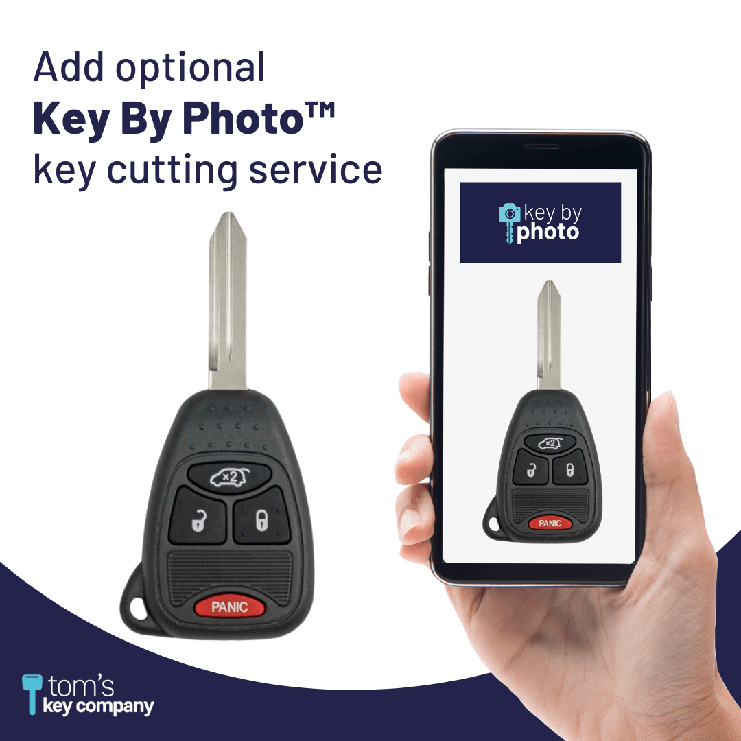 Chrysler, Dodge, & Jeep Key with 4 Button Remote Fob including Trunk Release (OHT692427AA-4B-46-Trunk)
