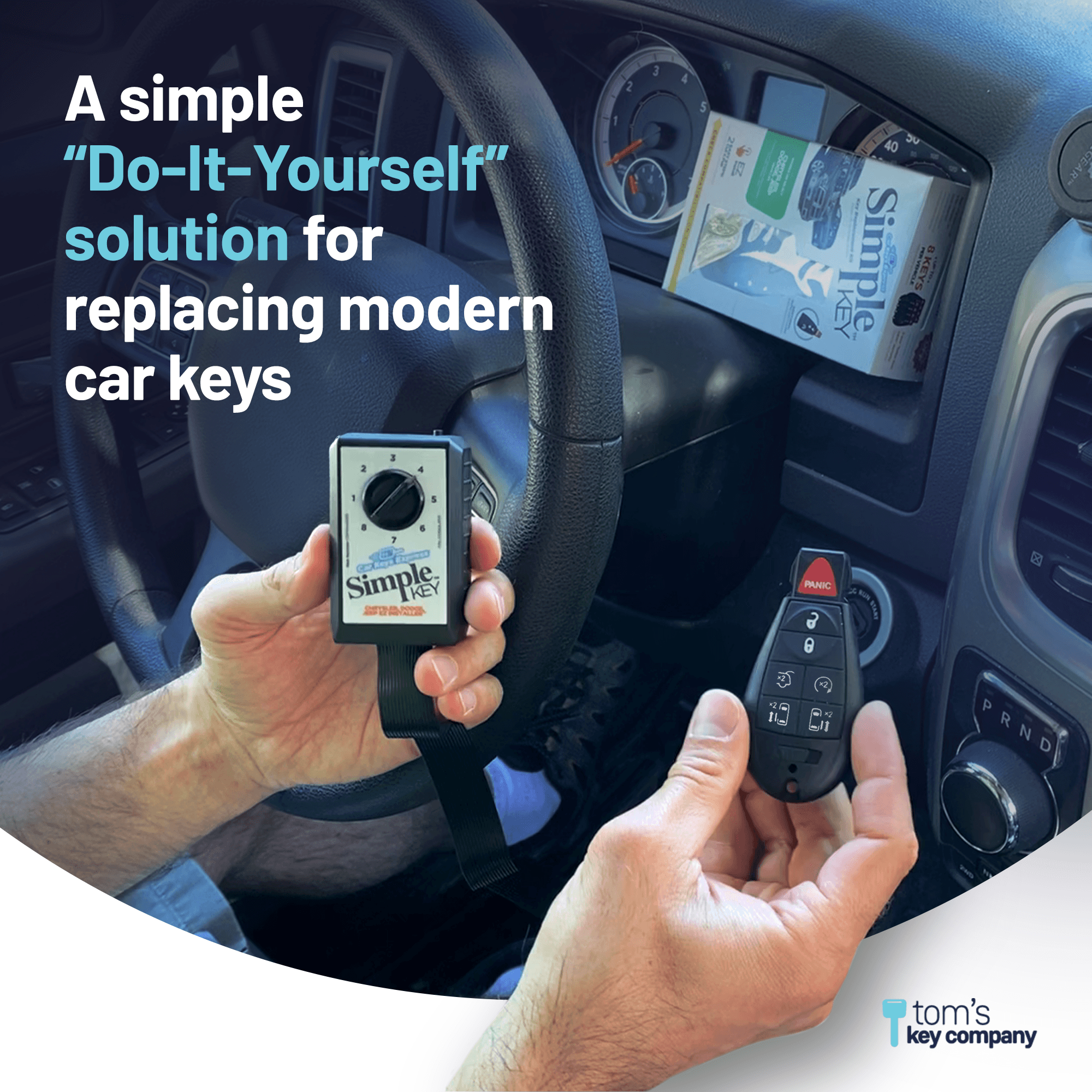 Chrysler, Dodge, Jeep and Volkswagen Simple Key Programmer for Smart Key Fob (CDFO-E7RHZ0SK-KIT) - Tom's Key Company