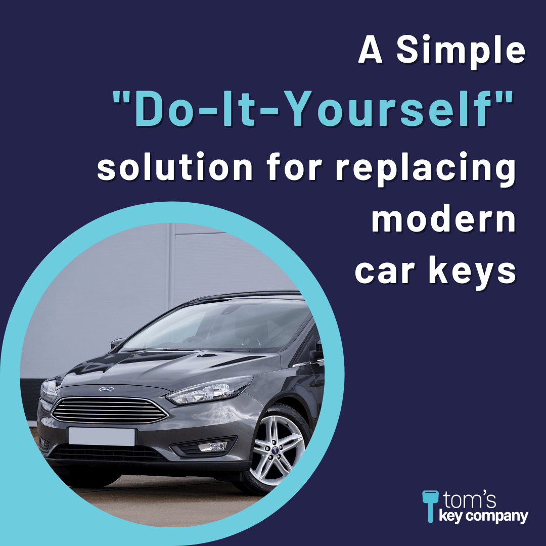 Ultimate Key Bundle DIY Car Key Replacement Kit with SimpleKey™ Programmer & Key By Photo™ Service | Select Ford Vehicle with 4 Button Remote Key with Trunk Release Feature, High Security Blade (FORRK4HSSK-KBP-UKB)