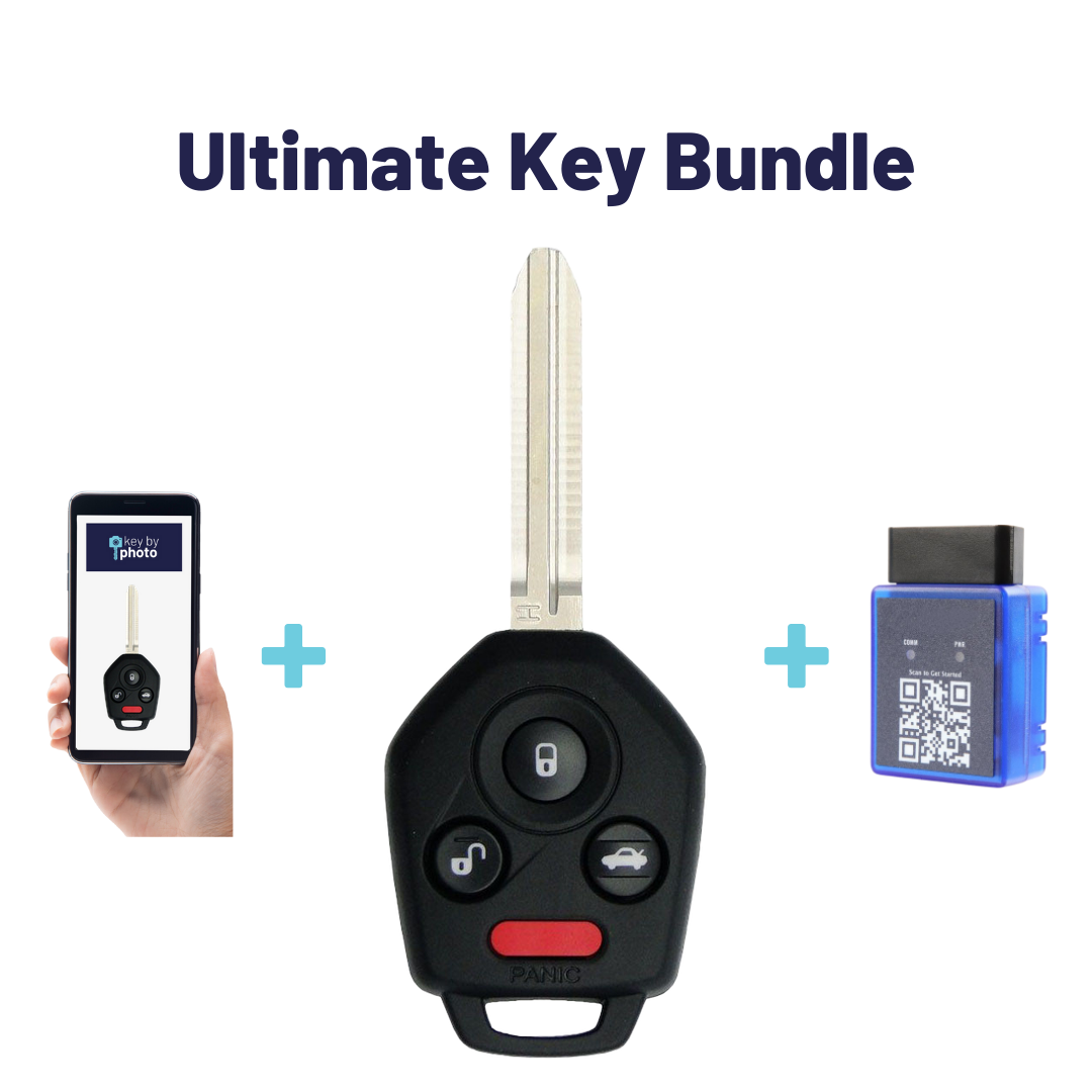 Ultimate Remote Key Bundle with Programming Tool, Refurbished 4-Button Remote Key and Key By Photo for Select Subaru Vehicles (SUBCK-4B-TR-946-RC-K-UKB)