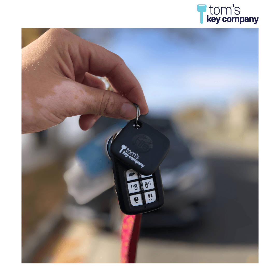 4 Piece Gift Bundle for Car Owners: Magnetic Key Storage Box, Premium Metal Key Rings, Tile Key Finder, Window Breaker & Seatbelt Cutter
