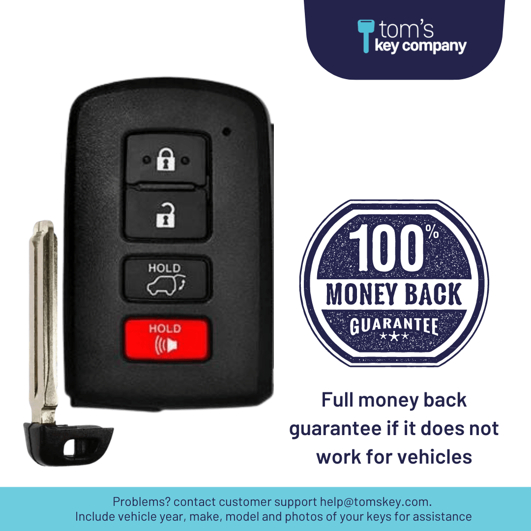 Toyota Highlander Sequoia Smart Proximity Key, Push Button Start Keyless Remote FOB (HYQ14FBA-4B-AG2110-FOB) - Tom's Key Company